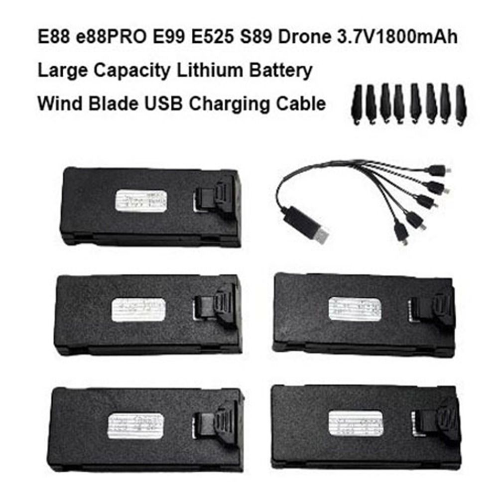 Black Lithium Battery 3.7V1800 - Eachine Drone E010 ulasan dan harga